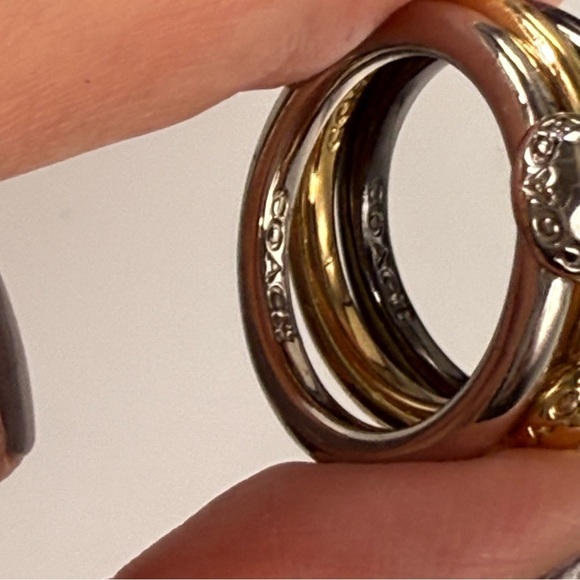 Coach stackable solitaire rhinestone rings - Picture 5 of 5